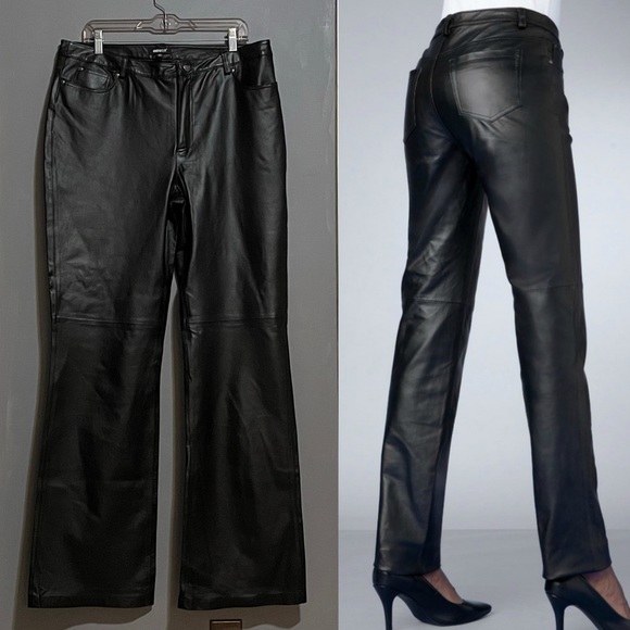 Metrostyle Genuine Leather Pants Tall 